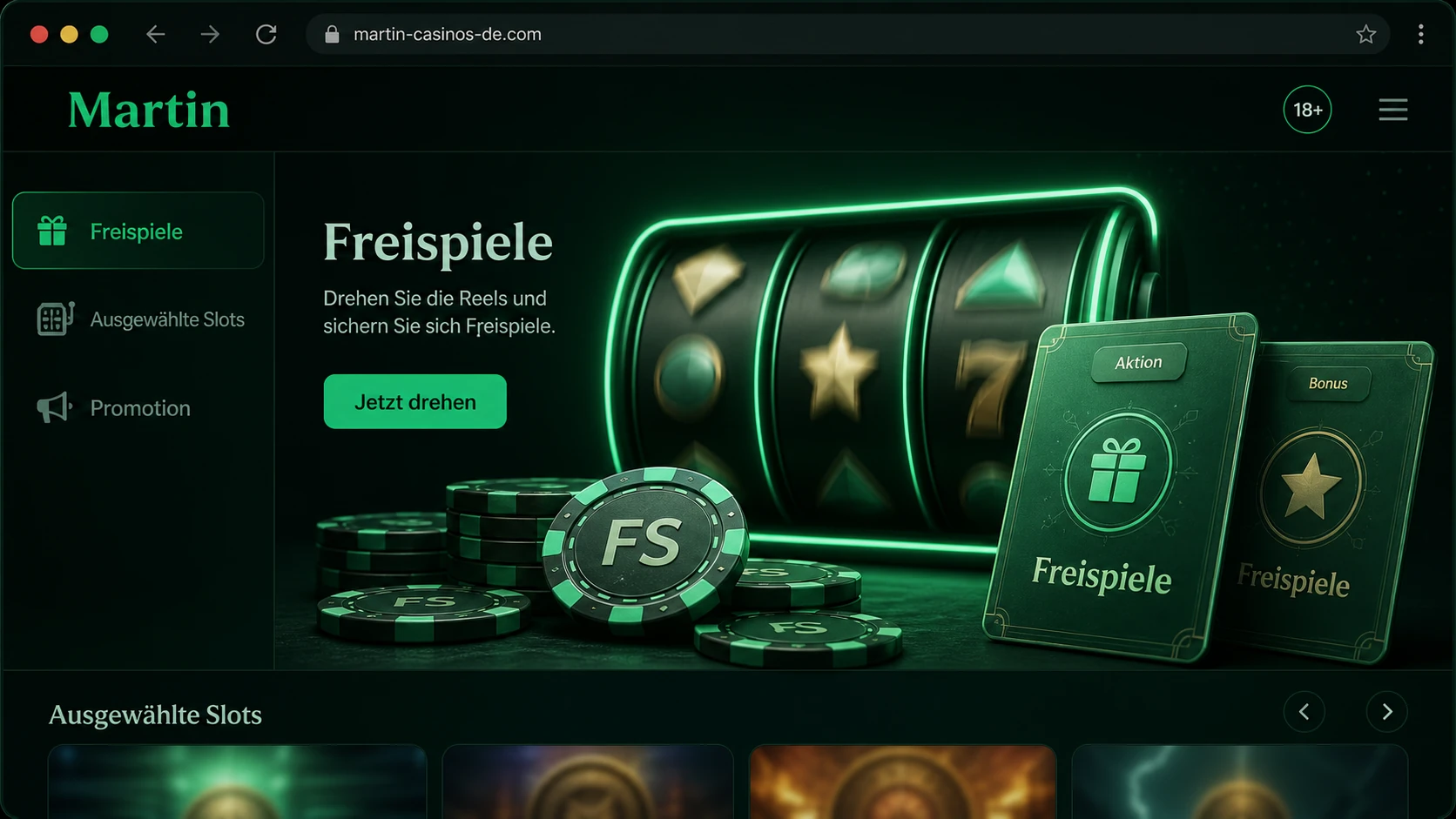 Martin Casino Freispiele für Spielautomaten