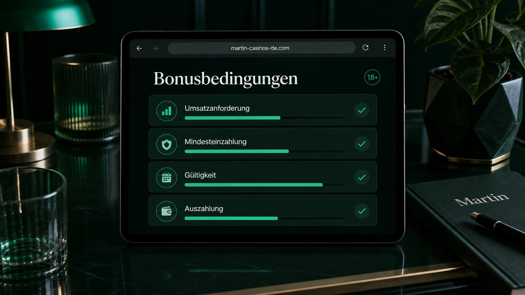 Bonusbedingungen bei Martin Casino
