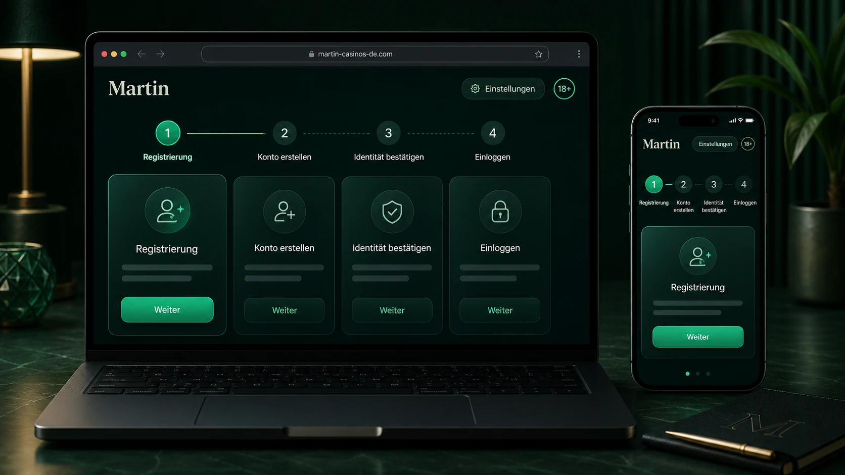 Registrierung und Martin Casino Login